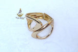 Bold Gold Plated Infinity Wave Cuff Bracelet – Modern Statement Jewellery