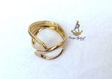 Bold Gold Plated Infinity Wave Cuff Bracelet – Modern Statement Jewellery
