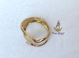 Bold Gold Plated Infinity Wave Cuff Bracelet – Modern Statement Jewellery