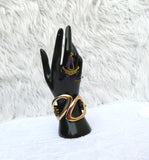 Bold Gold Plated Infinity Wave Cuff Bracelet – Modern Statement Jewellery