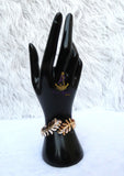 Luxury Gold Leaf Wrap Cuff Bracelet – Nature Inspired Adjustable Bangle for Women