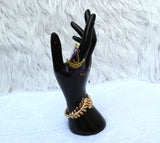 Luxury Gold Leaf Wrap Cuff Bracelet – Nature Inspired Adjustable Bangle for Women
