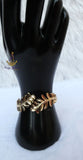 Luxury Gold Leaf Wrap Cuff Bracelet – Nature Inspired Adjustable Bangle for Women