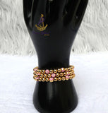 New Candy Pink Eye Gold Plated Bracelets Beads Women Fashion Jewellery - Great as Gift for Women Wife Girlfriend Bride Bridemaid