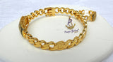 Gold Plated Cuban Link Bracelet & Ring Set | Iced Crystal Statement Jewellery | Designer Inspired Women Men Gift