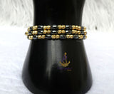 Trending Black with Gold 18K Gold Plated Bracelets Beads Women Fashion Jewellery - Great as Gift for Women Wife Girlfriend Bride Bridemaid