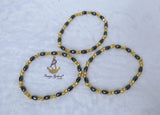 Trending Black with Gold 18K Gold Plated Bracelets Beads Women Fashion Jewellery - Great as Gift for Women Wife Girlfriend Bride Bridemaid