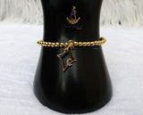 Gold  Plated Candy Bracelet Set with Charms – Stackable Fashion Bracelet for Women