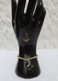 Gold  Plated Candy Bracelet Set with Charms – Stackable Fashion Bracelet for Women