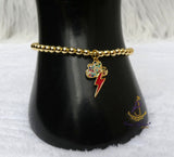 Gold  Plated Candy Bracelet Set with Charms – Stackable Fashion Bracelet for Women