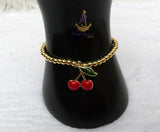 Gold  Plated Candy Bracelet Set with Charms – Stackable Fashion Bracelet for Women