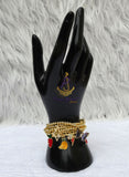 Gold  Plated Candy Bracelet Set with Charms – Stackable Fashion Bracelet for Women