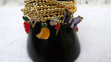 Gold  Plated Candy Bracelet Set with Charms – Stackable Fashion Bracelet for Women