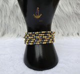 Trending Black with Gold 18K Gold Plated Bracelets Beads Women Fashion Jewellery - Great as Gift for Women Wife Girlfriend Bride Bridemaid