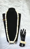 Off-White Cream Igbo Delta Edo Elephant Tusk Red Coral Groom men African Beads Jewellery Set