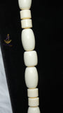 Off-White Cream Igbo Delta Edo Elephant Tusk Red Coral Groom men African Beads Jewellery Set