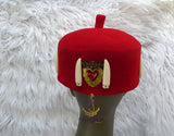 Odogwu Leopard Print Okpu Agu Hat Tusks | Igbo Chieftaincy Hat for Men Cap