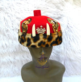 Clearance King Odogwu Chieftancy Embellished Chief Men Igbo Edo Hat Groom Wedding Yoruba Traditional Wedding Costume