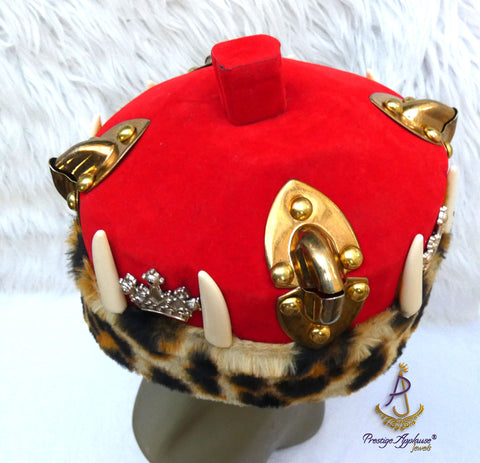 Clearance King Odogwu Chieftancy Embellished Chief Men Igbo Edo Hat Groom Wedding Yoruba Traditional Wedding Costume