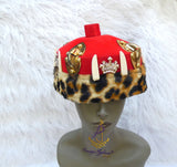 Clearance King Odogwu Chieftancy Embellished Chief Men Igbo Edo Hat Groom Wedding Yoruba Traditional Wedding Costume