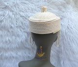 Queen Red Orange White Edo White Beaded Edo Bridal Crown | African Traditional Wedding Coral Style Beaded Crown | Igbo Edo Yoruba Royal Bridal Headpiece | Queen CrownCrown wedding Bridal Party Beaded Women Traditional Edo Igbo Hat (Copy)