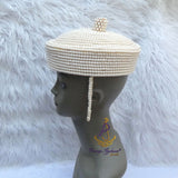Queen Red Orange White Edo White Beaded Edo Bridal Crown | African Traditional Wedding Coral Style Beaded Crown | Igbo Edo Yoruba Royal Bridal Headpiece | Queen CrownCrown wedding Bridal Party Beaded Women Traditional Edo Igbo Hat (Copy)