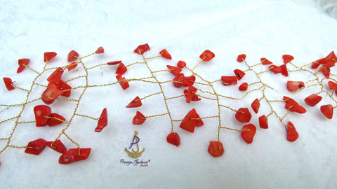 PrestigeApplause Nigerian Edo Coral Hair Bead Accessory wedding Party Beaded Igbo Traditional Wear
