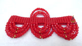 PrestigeApplause Nigerian Red Edo Coral Crown wedding Bridal Party Beaded Edo Igbo Hat Cap