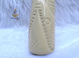 Long Chief Elephant Tusk Replica – African Traditional Igbo Nigerian Edo Delta Odu Hand-Held Nze/Ozo Staff (Faux Bone Material)