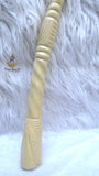 Long Chief Elephant Tusk Replica – African Traditional Igbo Nigerian Edo Delta Odu Hand-Held Nze/Ozo Staff (Faux Bone Material)