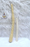 Long Chief Elephant Tusk Replica – African Traditional Igbo Nigerian Edo Delta Odu Hand-Held Nze/Ozo Staff (Faux Bone Material)