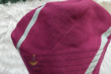 PrestigeApplause Powder Blue Mixed Maroon Men Aso Oke Yoruba Fila Cap Party Groom Men Nigerian Hat