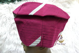 PrestigeApplause Powder Blue Mixed Maroon Men Aso Oke Yoruba Fila Cap Party Groom Men Nigerian Hat