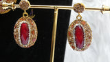 PrestigeApplause Luxury Red Jasper Gemstone Jewellery Set | Natural Stone Necklace, Pendant, Earrings, Bracelet & Ring | African Statement Jewellery | Wedding Gift for Women