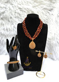 PrestigeApplause Luxury Brown Jasper Gemstone Jewellery Set | Necklace, Pendant, Earrings, Bracelet & Ring |  Wedding Gift for Women