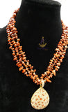 PrestigeApplause Luxury Brown Jasper Gemstone Jewellery Set | Necklace, Pendant, Earrings, Bracelet & Ring |  Wedding Gift for Women