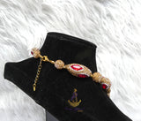 Luxury Red Crystal Jewellery Set | Gold Plated Statement Necklace, Earrings, Bracelet Ring | Bridal Wedding Jewellery | Elegant Gift for Women