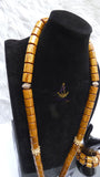 Gold Mix Coral Men Traditional Groom bead necklace bracelet set with gold-plated accessories jewellery - weddings, traditional ceremonies