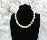 Beautiful Cream White Pearl Beads Crystal Silver Necklace Jewellery Gift Ladies
