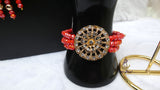 Orange 4 Layers Crystal Bead Wedding Necklace, Bracelet & Earrings Bridal Statement Beads Jewellery Set