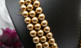 Golden Pearl Party Wedding Necklace and Bracelet Jewellery Great as Gift
