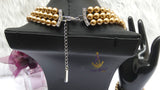 Golden Pearl Party Wedding Necklace and Bracelet Jewellery Great as Gift