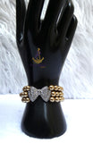 Golden Pearl Party Wedding Necklace and Bracelet Jewellery Great as Gift