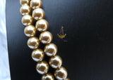 Golden Love Pendant Pearl Party Wedding Necklace Bridal Cocktail Jewellery Great as Gift