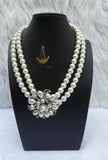 Pearl Beads Crystal Silver Cream Bridal Cocktail Party Necklace Jewellery Gift Ladies