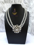 Pearl Beads Crystal Silver Cream Bridal Cocktail Party Necklace Jewellery Gift Ladies