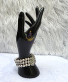 Silver Champagne Gold Pearl Three Layer New Trend Ladies Bracelet With Butterfly/Flower Jewellery Gift