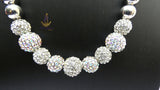Silver Crystal Ball Beautiful Necklace Cocktail Evening Party Jewellery Great as a Gift for Wife Girlfriend bridesmaid