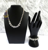 Silver Crystal Ball Beautiful Necklace Cocktail Evening Party Jewellery Great as a Gift for Wife Girlfriend bridesmaid
