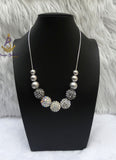 Silver Crystal Ball Beautiful Necklace Cocktail Evening Party Jewellery Great as a Gift for Wife Girlfriend bridesmaid